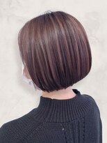 ルノヘアー(Lunohair) 大人艶感ボブ×白髪ぼかし×ハイライトメッシュ/似合わせカット