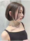 ボブレイヤーカット髪質改善ショートボブグレージュミニボブ韓国