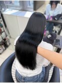 ブルーブラック/透明感カラー/髪質改善トリートメント