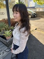 ヘアーサロン グラブ(hair Salon grab)&nbsp;顔周りレイヤー×ロングパーマ