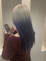リング ヘアーハウス(ring Hair Haus) 透明感抜群♪ホワイトブルーのルーツカラー