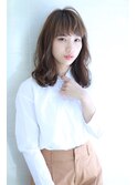 オリーブカラーハイライトカラー小顔セミウェットウェーブ