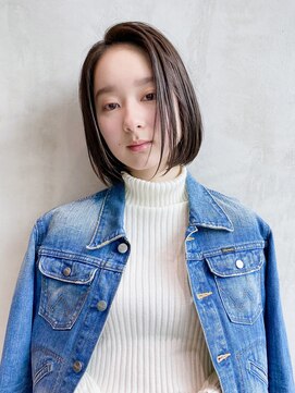 アイティー バイ アルバム 中野店(IT by ALBUM) ナチュラルボブ_外ハネボブセクションカラー_28516