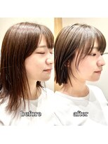 アフロートリノ(AFLOAT Leino)&nbsp;【修】20代30代40代◎透明感カラー×韓国切りぱなしボブ