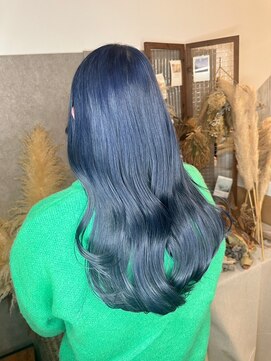 ヘアーデザインルアナ(Hair design Luana.) ロンググレーブルー