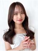 るなstyle 薄め小顔バング 韓国風くびれヘア レイヤーカット