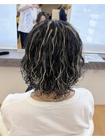 ビカム 名駅(become)&nbsp;メンズメッシュパーマ×ミディアムウルフ/名古屋/マンバン/名駅