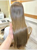 髪質改善カラー　水素　ベージュ　艶カラー　美髪