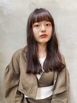 マッシュ 北堀江(MASHU)&nbsp;ツヤ感と透明感の両立　チョコレートブラウン　顔まわりレイヤー