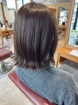 ルシュカイチマルニ(Rasca102) Rasca◆切りっぱなしボブ/オリーブグレージュ/透けカラー