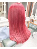 赤髪　ワインレッド　レッドブラウン ダブルカラー