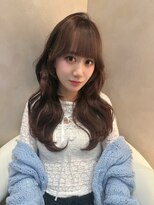 髪質改善縮毛矯正レイヤーカット顔周り前髪韓国ミニウルフ/銀座