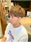 メンズショート/ナチュラル/ベージュカラー/ツーブロック