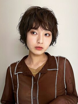 マイル 渋谷(mile) 【SATSUKI】ニュアンスパーマ/カーキブラウン