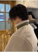 縦落ちツイスパ×アップバングで清潔感◎好感度UPメンズカット