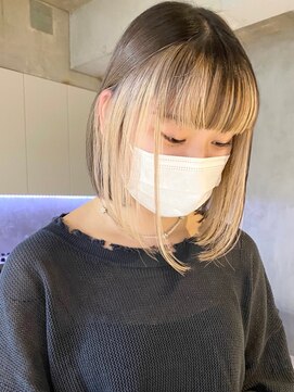 エリマ 調布(elima) インナーカラーフェイスフレーミングケアブリーチミルクティー