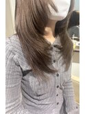 ミルクティベージュ×ザクザクレイヤーカット