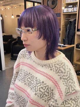 ルイス(LEWES) ハイトーンパープル/姫カット/ボブ