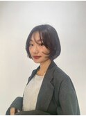 内巻きボブ/長め前髪