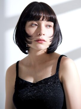 ラフィス ヘアーピュール 梅田茶屋町店(La fith hair pur) 【La fith】ミニボブ×顔回りレイヤーカット×黒髪