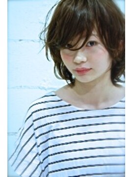 ホラン(HoLan) 【スポンテニアス】くせ毛風フリンジバングxダークグレージュ★