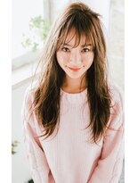 小顔フェザーバング☆　フリンジウェットロング