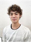 おしゃれメンズショートウルフパーマ☆10.20代学生人気ヘア