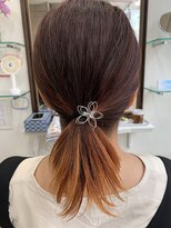 ヘアーサロンウェスト(Hair Salon West)&nbsp;切りっぱなしボブ裾カラー