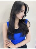ネイビージュ/垢抜けレイヤーカット