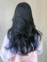 アイティーバイアルバム 藤沢店(IT by ALBUM) ブルーブラックレイヤーカット_外ハネボブ_ba391351