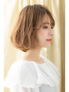 カバーヘア ブリス 北浦和(COVER HAIR bliss) ハイトーンカラーカーキベージュボブパーマZ北浦和20代30代40代