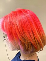 アズールサン 草加西口店(azule-sun)&nbsp;グラデーションカラー,ピンク～イエローツヤ髪スタイル,/草加駅