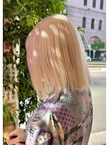 ヘアーズルネッタアベノ(HAIR'S Lunetta abeno) ピンクとベージュのニュアンスカラー【HAIR'S Lunetta 井上】