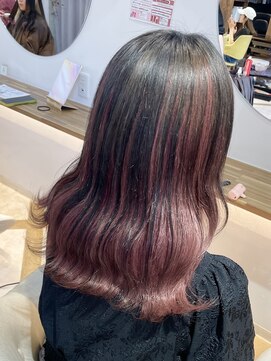 ラビスモア(Lovis moa) 切りっぱなしボブ/ピンクブラウン/エアリーロング/美髪のススメ