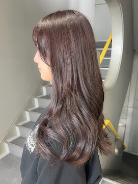 ポール(pole) 札幌ロング　暗髪ラベンダーグレージュレイヤーカット