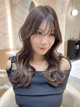 ロンド エスポワール 錦糸町(Lond espoir) ■ 黒髪カタログボブルフネビージュ小顔に見せるヘアワンレン