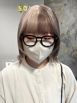 ソル オモテサンドウ 表参道 青山(SOL . OMOTESANDO)&nbsp;ミルクティーベージュダブルカラーグレージュカラーハイライト