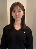 うぶ毛バング　切りっぱなしミディアム