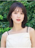 イメチェン　外ハネボブ　美髪　ワイドバング　ミディアム　艶