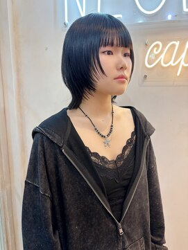 ネオリーブカップ 町田店(Neolive capu) 町田/ミニウルフ/フェザーパーマ/ボブ/ホワイトグレージュ