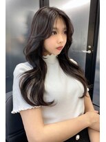 ランズ(LANDS)&nbsp;アッシュカラー レイヤーカット 【韓国ヘア 大阪 梅田】