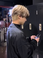 アウル 心斎橋(owl)&nbsp;シースルーマッシュ/ミルクティーベージュ/エンドカラー/メンズ