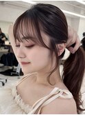 三鷹レイヤーカット韓国ダブルカラー顔周り前髪カットボブ