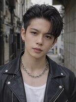 オグジュアリー 表参道(aux.)&nbsp;束感黒髪ナチュラル人気流行フェザーパーマ韓国風