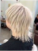 ウルフカット ミルクティーベージュ