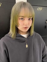 アース コアフュールボーテ 諏訪店(EARTH coiffure beaute)&nbsp;イエローホワイトグレージュケアブリーチウルフ