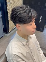 STYLE MEN【スタイルメンズ】メンズカット/メンズパーマ/眉毛カット/藤沢 STYLE MENメンズカットリバースセンターパートフェザーパーマ
