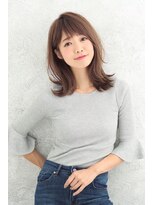 パティオンツー(PATIONN2)&nbsp;ナチュラル切りっぱなし外はねストレート☆ミルクティーベージュ