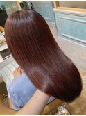 【Lond fleur 山本翔一郎】毛先までツヤ感のあるピンクブラウン