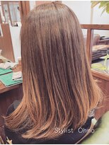 サロンデピレ 白髪染めでもハイトーンの美髪をキープ!! #ロングヘア#暖色系